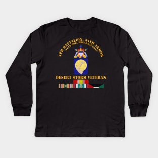 4th Bn, 34th Armor - Desert Storm Veteran Kids Long Sleeve T-Shirt